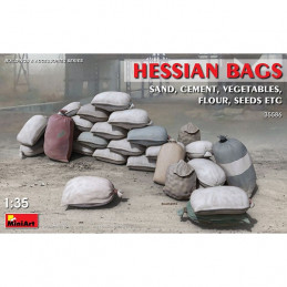 MiniArt  1/35  Hessian Bags. Sand, Cement, Vegetables, Flour, Seeds Etc