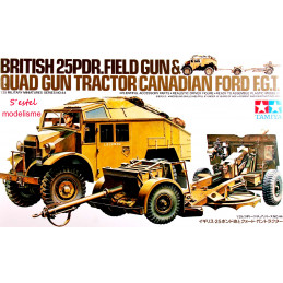 Tamiya  1/35   British 25PDR. Field Gun & Quad Gun Tractor (Canadian Ford F.G.T.)